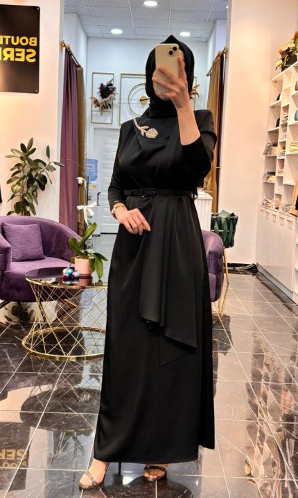 Senna Design Minze Elbise Siyah