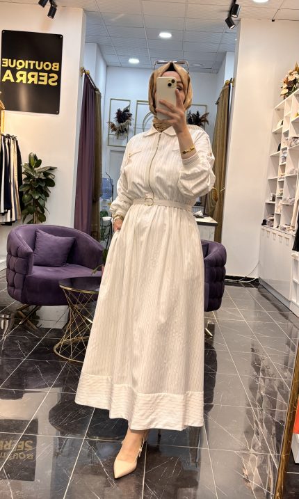 Senna Design Ivory Dress Ekru