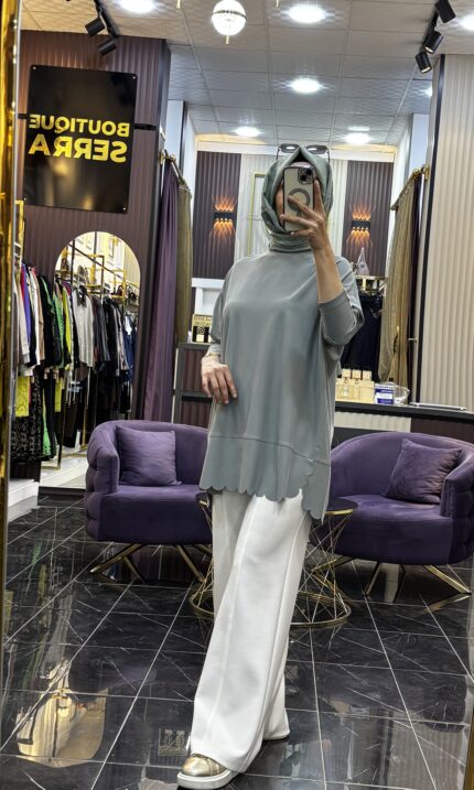 TIĞTRİKO Oversize Tunik Mint